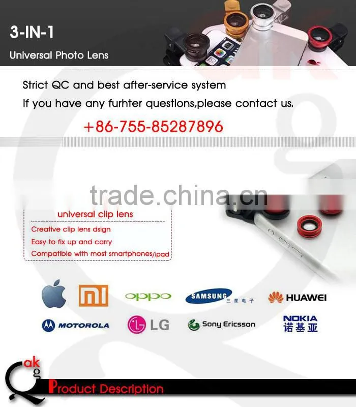 3-in-1 mobile phone lens Manufacturer