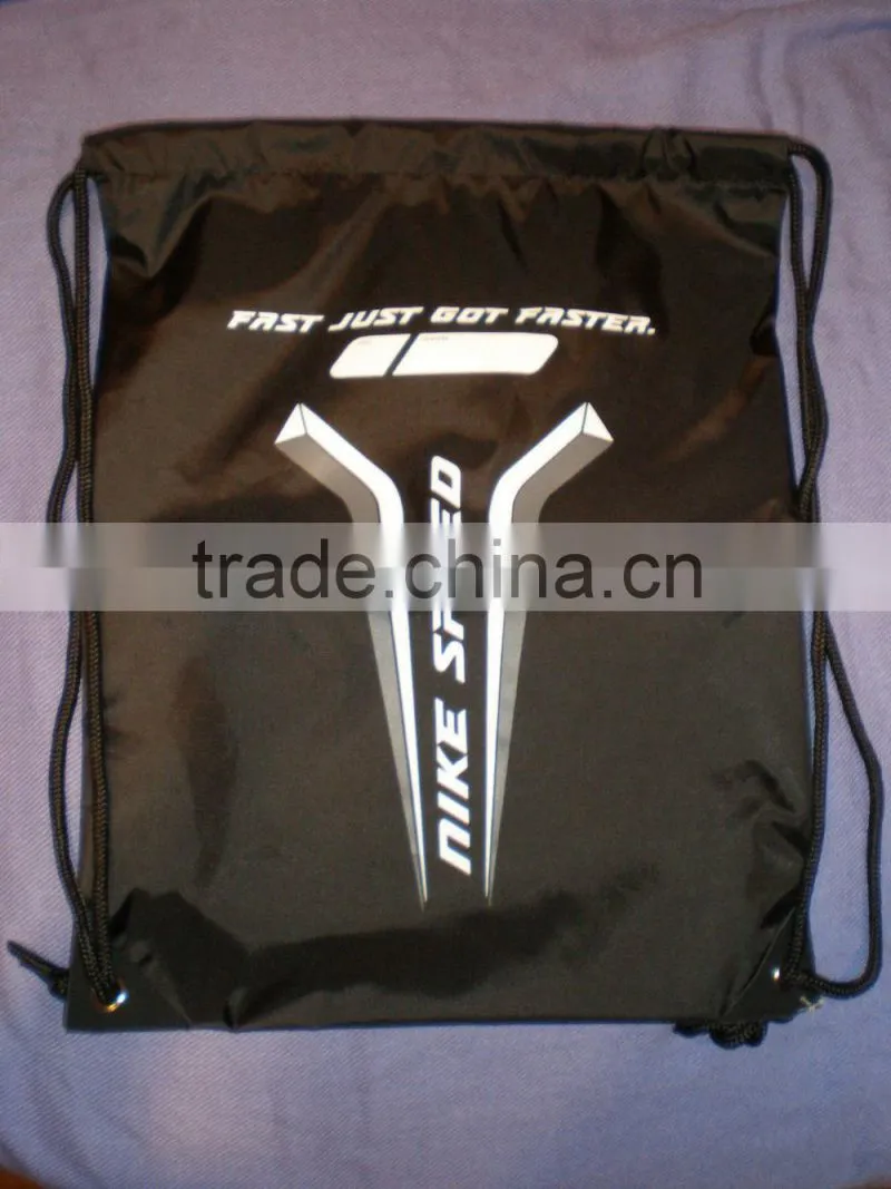 Drawstring Backpack Gym Bag Soccer Shoes Cleats Black Sack Gym Shoe Bag