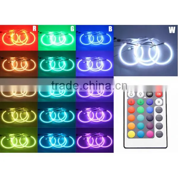 Discoloration RGB LED angel eyes for BMW E39 LED headlight halo ring bulbs for BMW E39 E53 E60 E61 E63 E64 E65 E66 E87