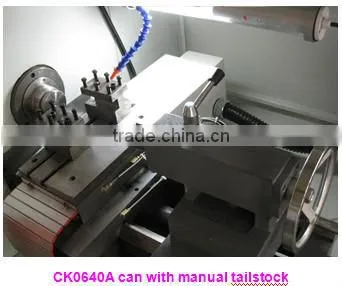 CK0640A small cnc lathe with auto bar feeder, pneumatic collet,CE