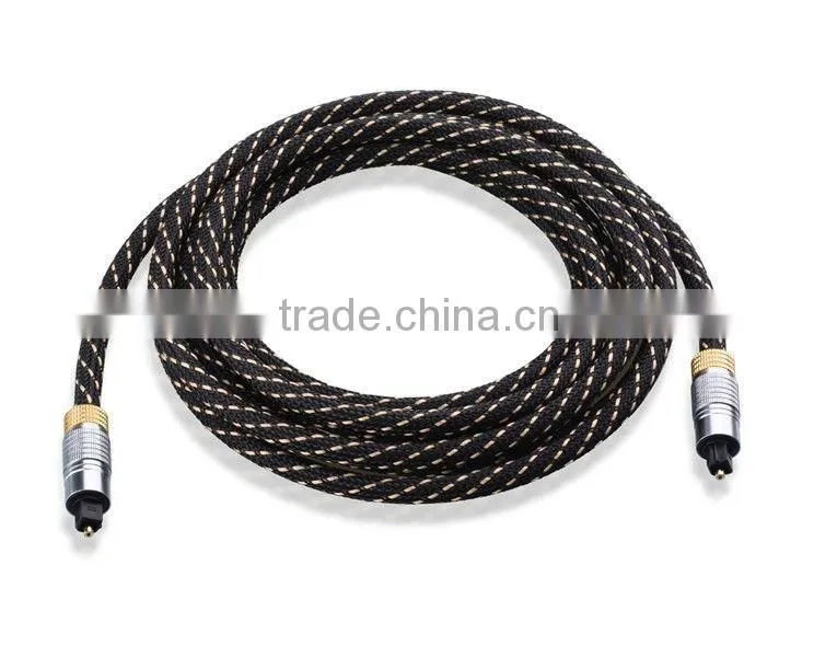 TOSLINK Optical Digital Cable w/ Metal Connectos & Braided Jacket - 10 ft