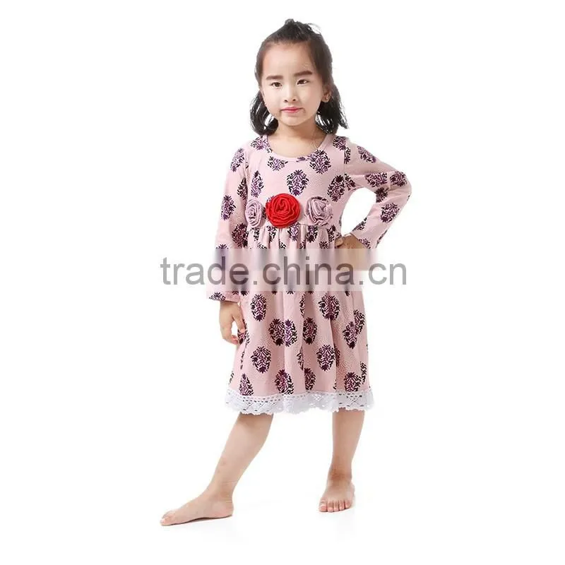 Comfortable yiwu baby clothing 100% cotton one piece girls party dresses