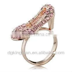 Fashion 925 Silver Dubai Wedding Rings With Pure White Austrian Crystal