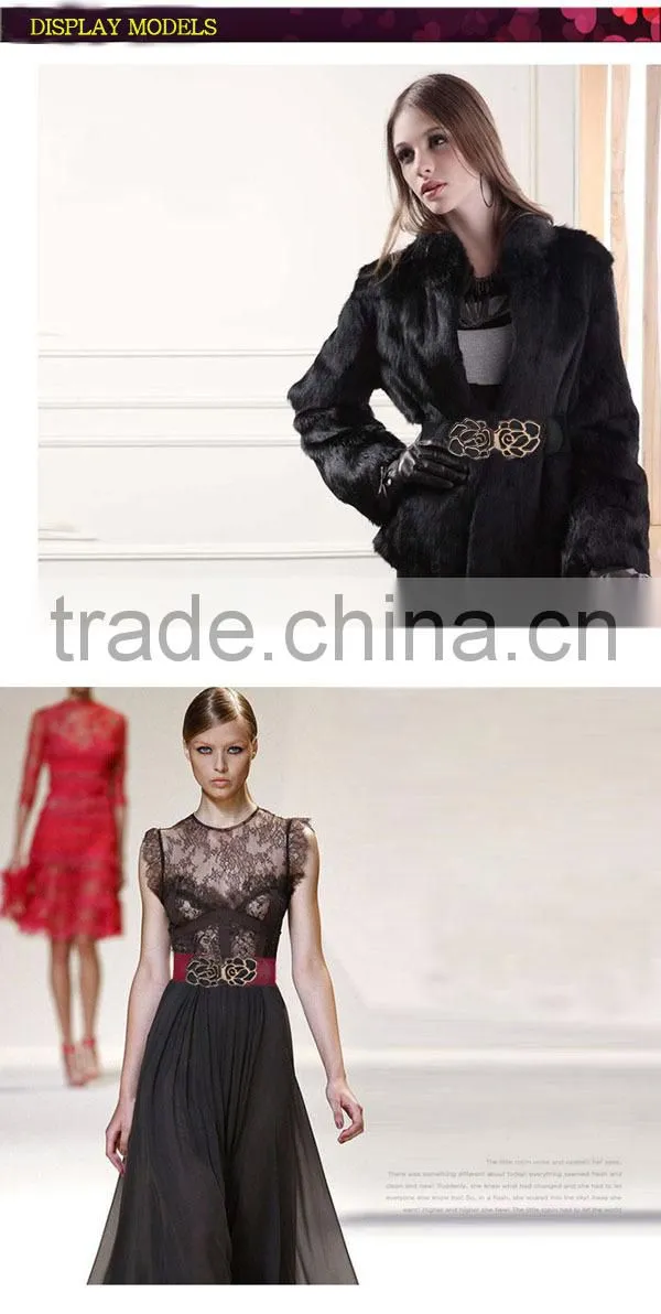 All Match Flower Buckle Ladys Belt Fashion Western Stretch Waist Belt