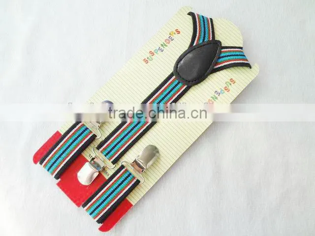 Wholesale Fashion Stripes Kids Elastic Braces Suspender