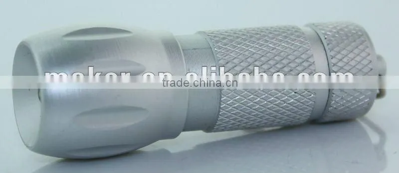1 LED Mini Aluminum flashlight with Keychain