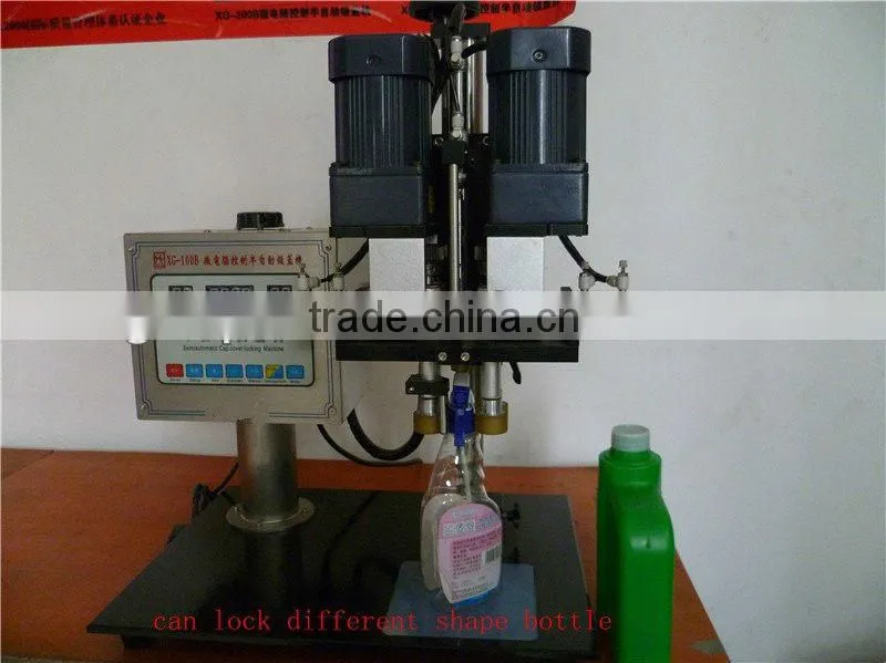 Pneumatic semi-automatic toner bottle/perfume bottle crimping machine