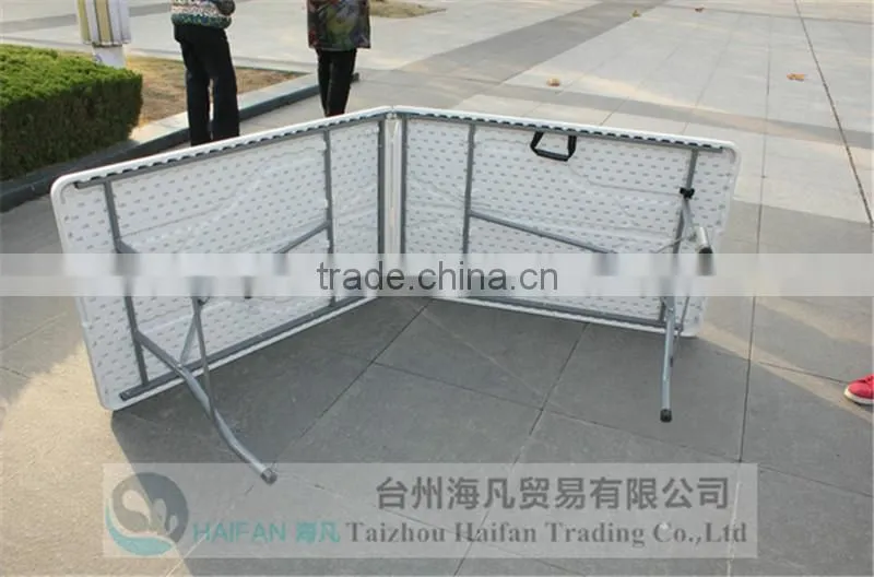 240cm plastic folding in half table for restaurant and hotel/office table for meeting or study