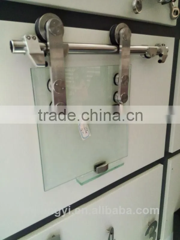 Stainless steel top hung sliding door system