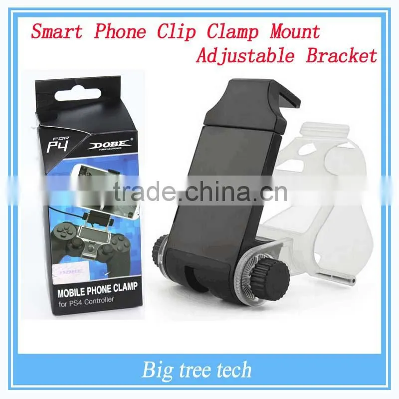 New!!! PS4 Black Smart Phone Clip Clamp Mount Adjustable Bracket Handset For Samsung LG Android Holder For Sony PS4 Controller