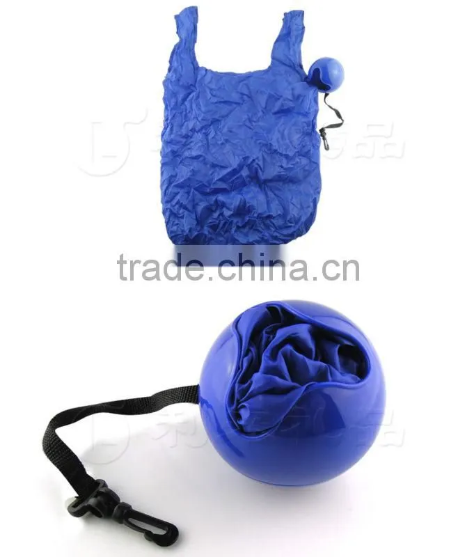 Promotion cheap logo foldable ball shopping bags