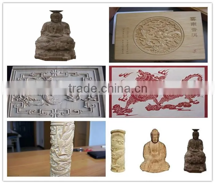 china automatic 4th axis rotary 3d ATC wood carving cnc router 1530