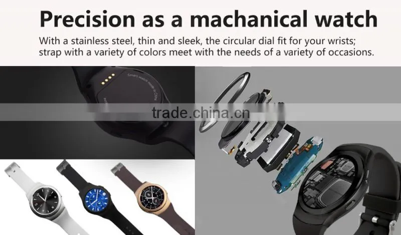 Waterproof Heart Rate Monitor Bluetooth Smartwatch SIM Card NFC Smart Watch for IOS Android System Smartphones Silver