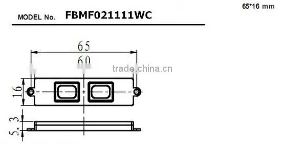 FBMF021111WC High quality 65*16mm square aluminum speaker module (FBELE)