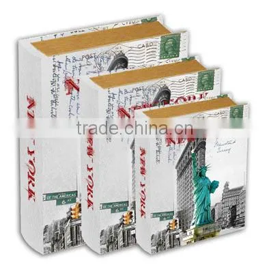 Vintage Decorative Canvas Printing Wooden Book