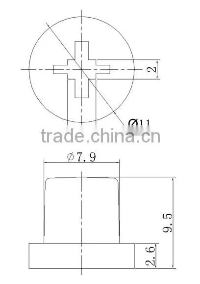 SC312 mini round Push button switch cap
