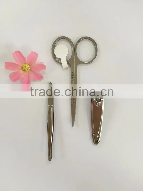 Portable 3 pcs in 1 folding manicure set