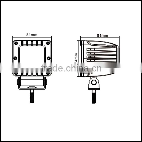 auto 24w led work light ,9-32v. 2070lm, RGD1054,trailer,tractor,4wd ,train, led work lights