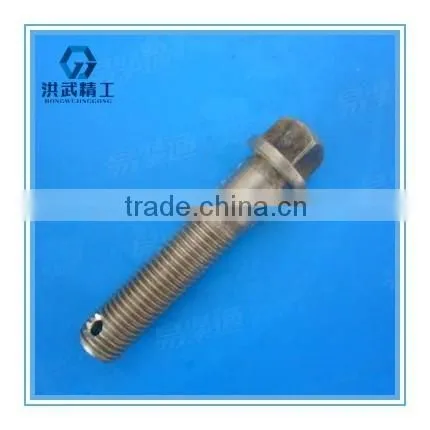 Hexagon bolts with split pin hole on shank