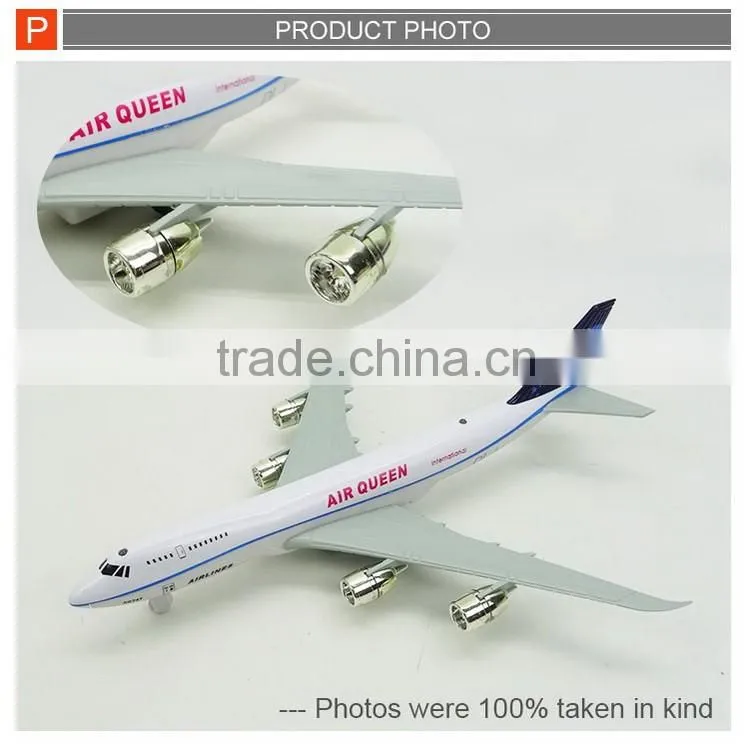 Pull back metal model plane die cast toy with light&music