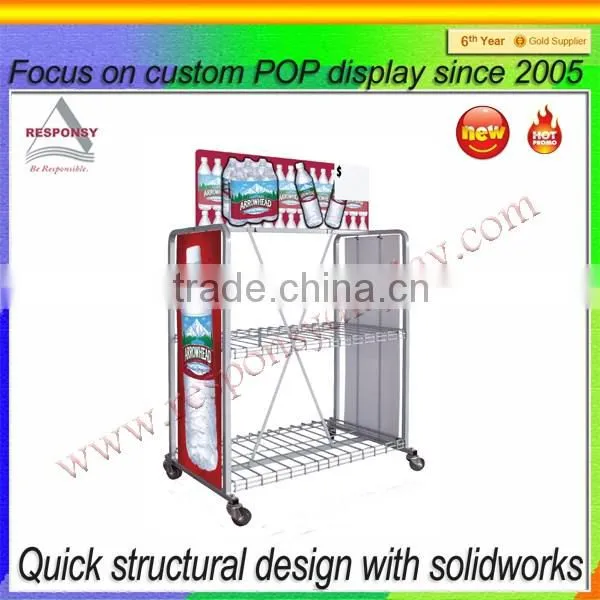 POP free standing 5 gallon water bottle display stand