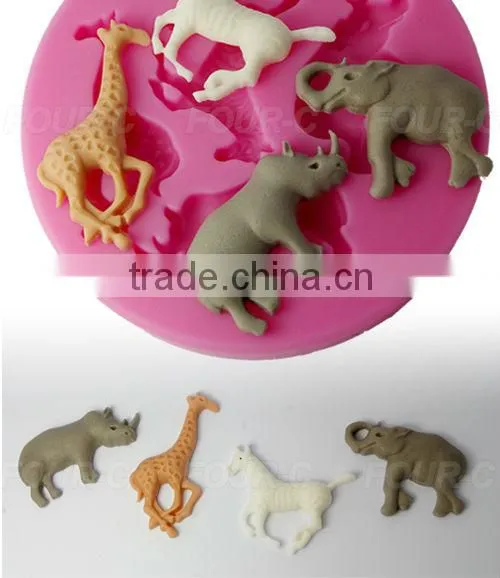 Jungle Animals silicone gumpaste mold,shape fondant mold