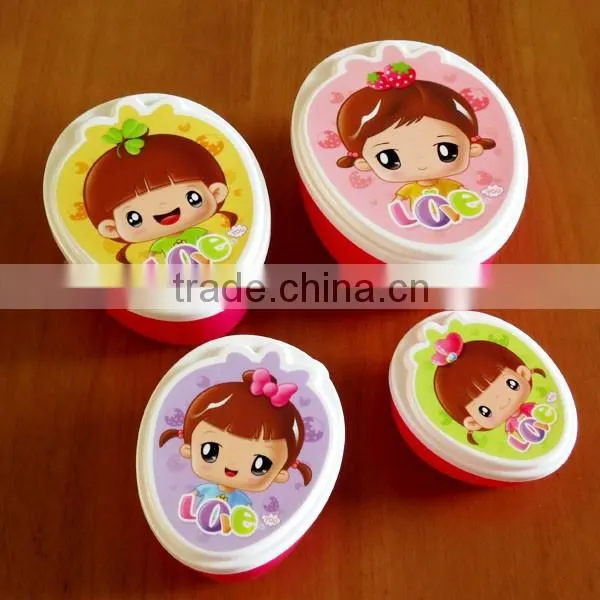 Gift Idea Sweet girl stackable&nestable plastic snack box set