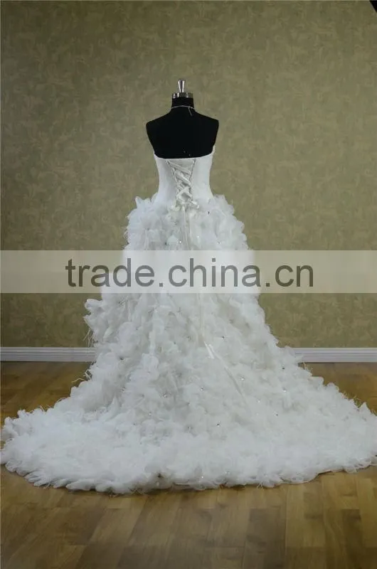 dream wedding dresses with appliqued beaded short dresses with long organza trail
