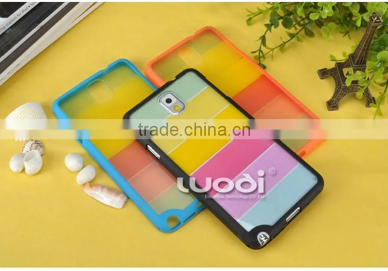 rainbow pc tpu case for Samsung/for samsung case note 3