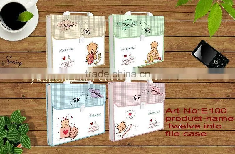 2015 New Design Hot Sale PP file case /waterproof A3 plastic bag for document