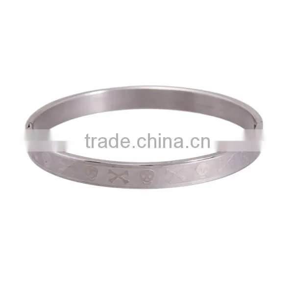 2014 Friendship Stainless Steel Plain Punk Metal Bracelet