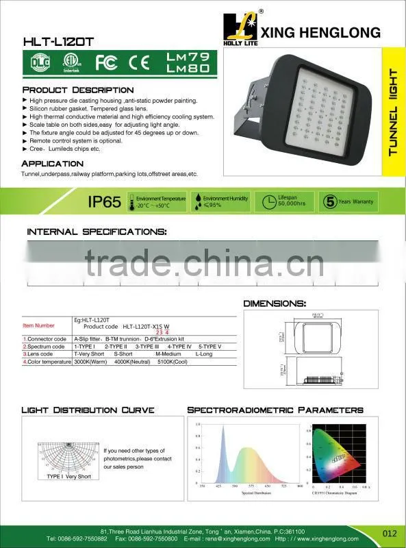Tunnel Lights LED flood light 120W,LED tunnel lights