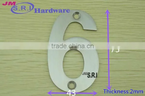 Customize 3d 304 stainless steel digital house number