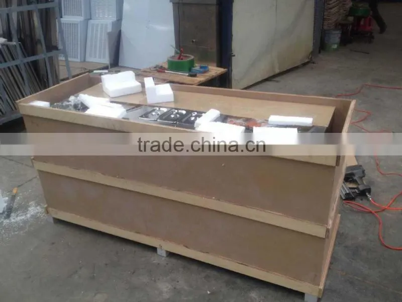 double flat round pan ice-cream fryer with double cooling system