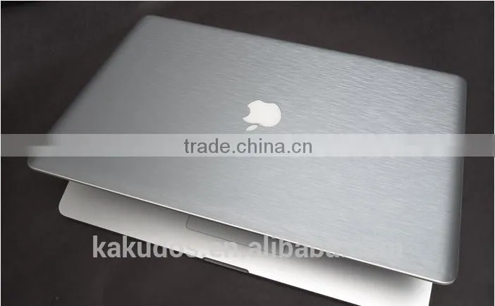 Factory Wholesale Brushed Aluminum Texture Vinyl Skin for Macbook