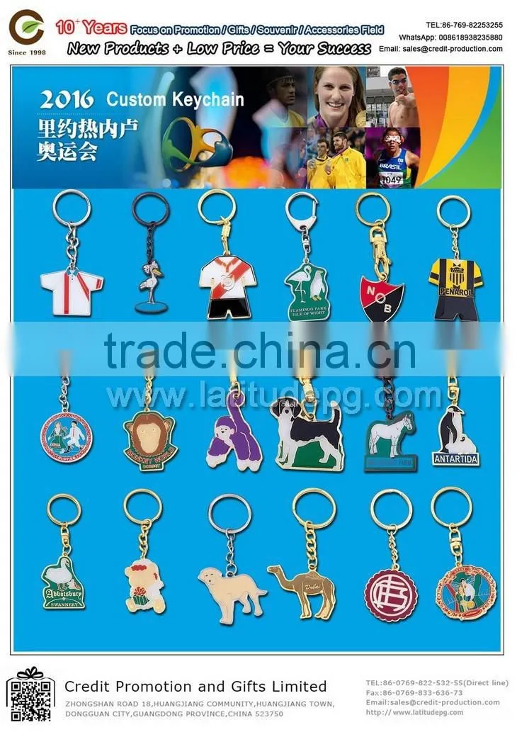 Hot sport fans souvenir gift football soccer keychain