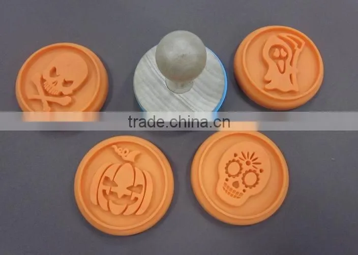 Halloween gift silicone cookie stamp