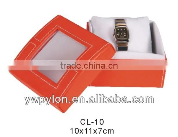 Pink leather gift box for femal watch