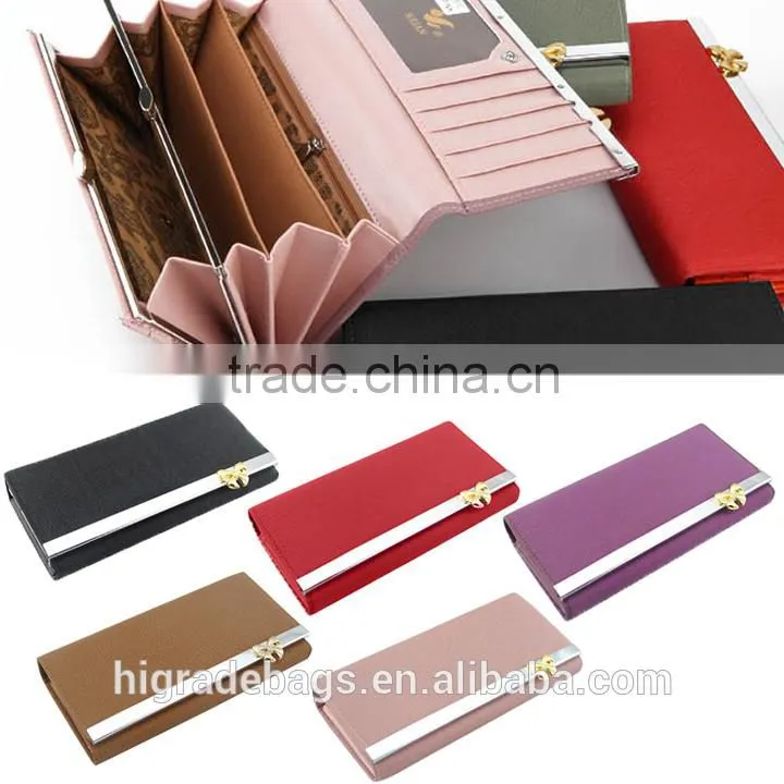 Fashion cheap leather plain wallet