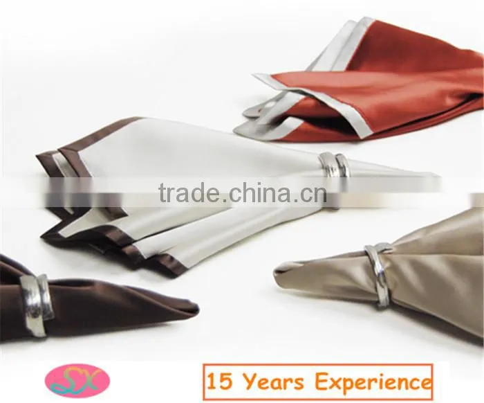 100% polyester satin wedding table napkin