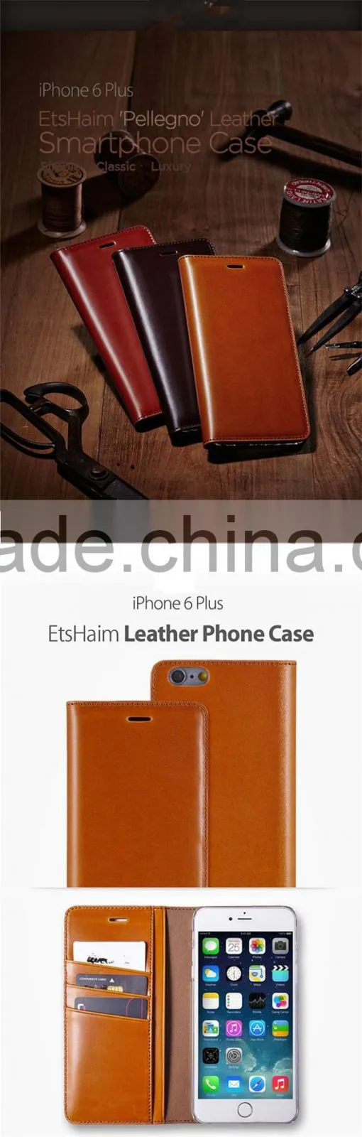Boshiho pu material cell phone wallet for phone