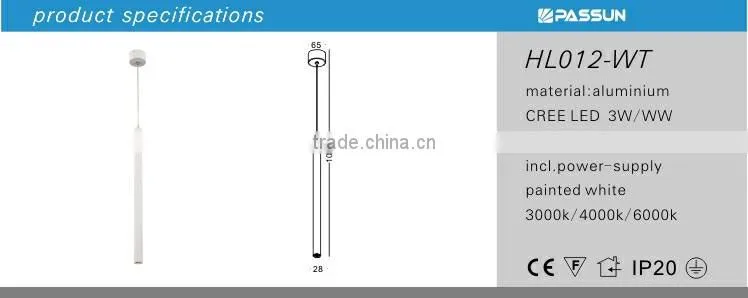 HL012 hot selling indoor aluminum led pendant light