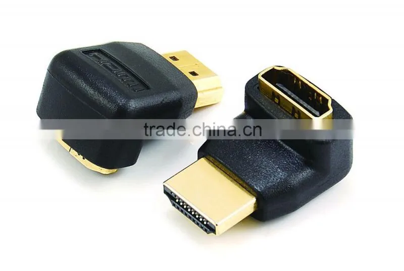 HDMI A male to HDMI A female adapter 90 degree type