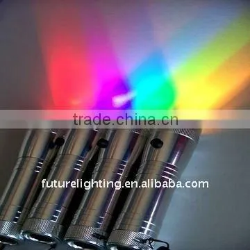 2016 new product 3years warranty changing color and strobe 3W RGB flashlights led torch powerful