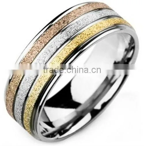 vacuum plating 24K gold rings with facets for 2013, direct factory fashion accessories for men,