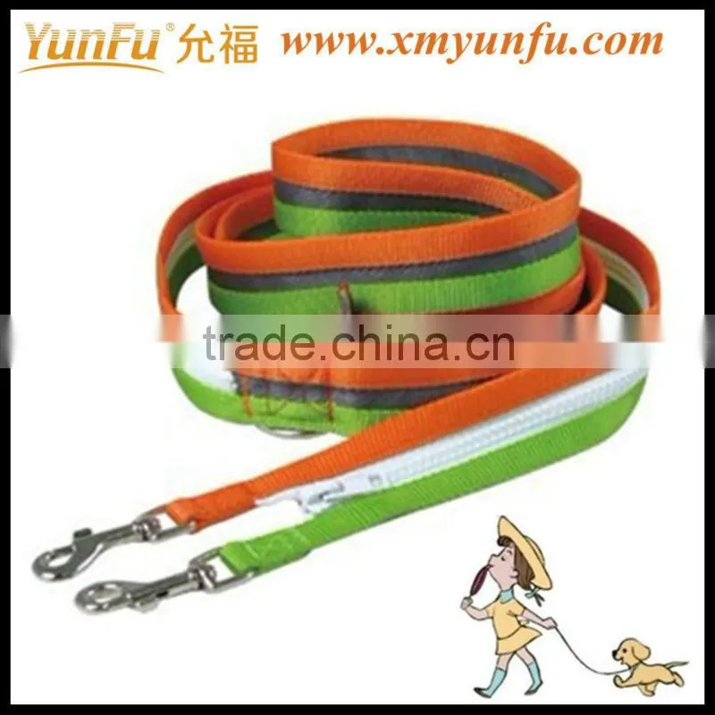 Pet accessories Blue textile printing dog collar leash