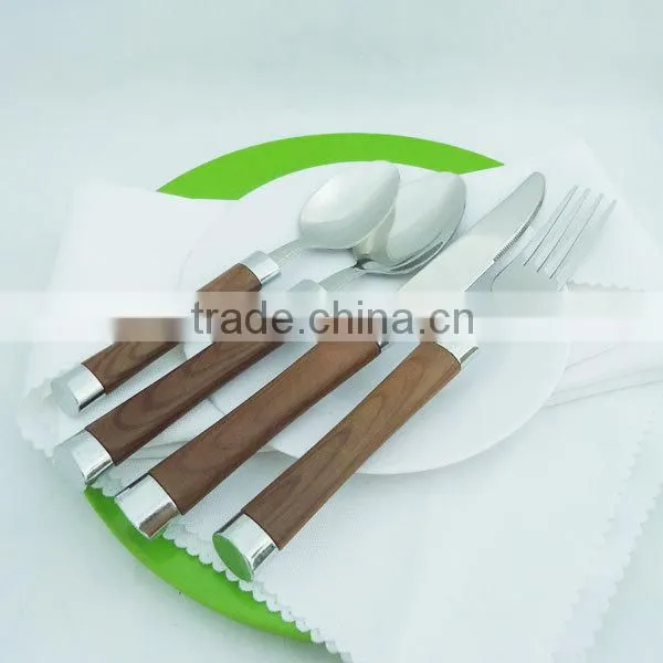 Stainless Steel Plastick Handle Pink Flatware