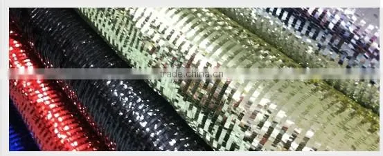 China wire mesh sequin knit fabric for curtain drapery