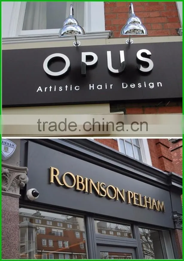 PDL Front Built Up Stainless Steel Store Name Signs