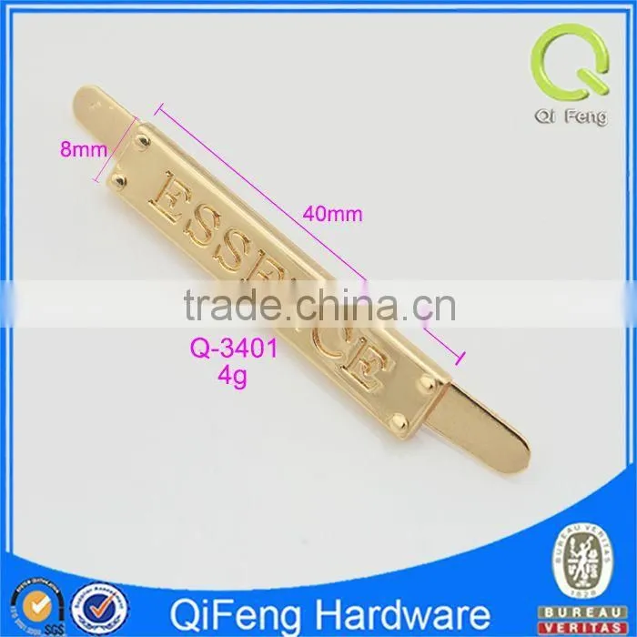 Q-3404 metal brand logo label profession in bag market